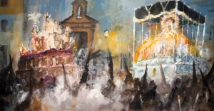 pintura– Hermandad Humildad y Paciencia, Atado a la Columna y Virgen de la Soledad, Osuna - Semana Santa Sevilla Osuna