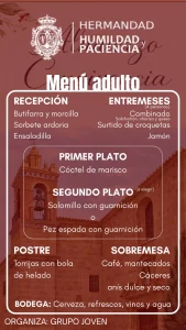 Comida Hdad - menú adulto