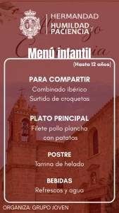 Comida Hdad - menú infantil